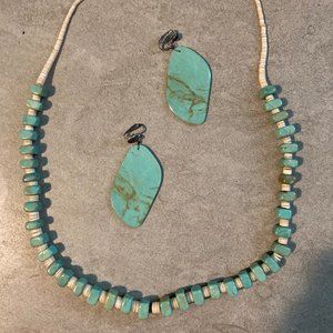 Turquoise Necklace and Earrings